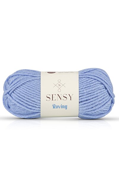SENSY Premium Roving Πλεκτό σκέλος χειροποίητο για καλύμματα, πλεκτό σκέλος για πουλόβερ, πλεκτό σκέλος για παντόφλες, πλεκτό σκέλος για ζακέτα, πλεκτό σκέλος για μωρό μπλε