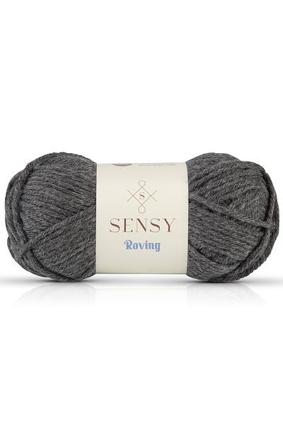 SENSY Premium Roving Hand Knitting Thread Scarf Beanie Thread Sweater Poncho Thread Cardigan Thread Dark Gray