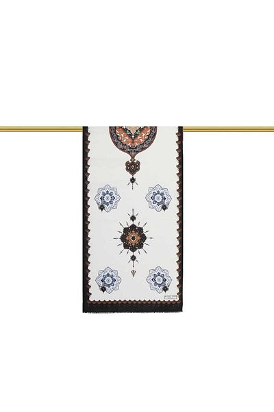 Bursa İpek Black Brown Belly Voile Silk Scarf