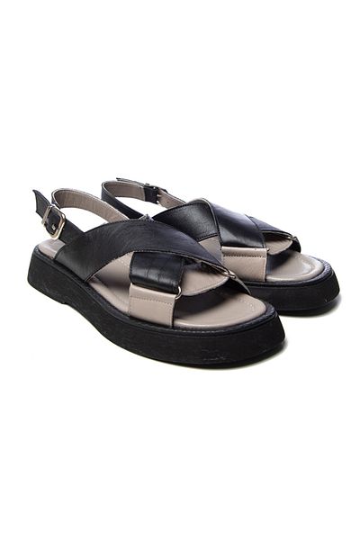 John May Women's Sandals Gtn-20772 Black Mink