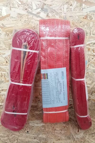 Powerk Polyester Düz Sapan 5 Ton 5 Metre 6/1 (kırmızı)