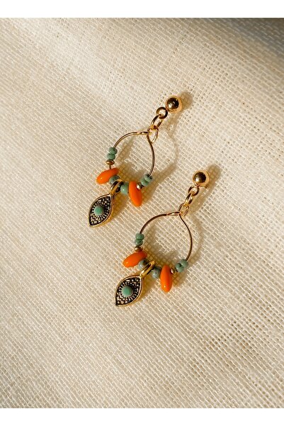 dela otantik Orange Bohemian Bijouterie Hygiene No: 4507595   Authentic Ring with Head Beads