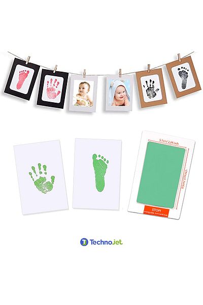 Technojet 1Pc Baby Hand Footprint Keepsake Set Ink Non-Contact Non-Toxic Newborn Compatible