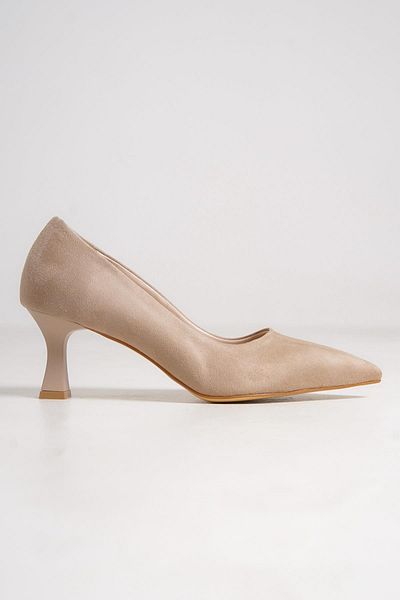 Modabuymus Kandy Ten Suede Stiletto Goblet Heeled Shoes