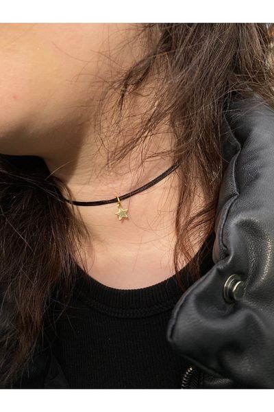 Fiamoss Star Detailed Choker Necklace