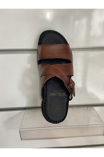 PUNTO Ανδρικές Παντόφλες Ορθοπεδικές Γνήσιες Δερμάτινες