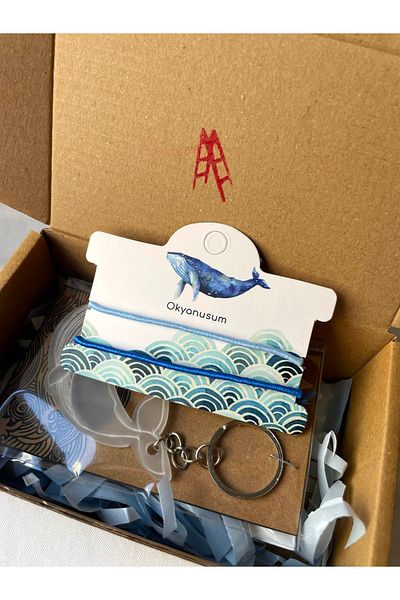 Atölye Merdiven My Ocean Bracelet And Whale Keychain Couple Bracelet Friend Bracelet