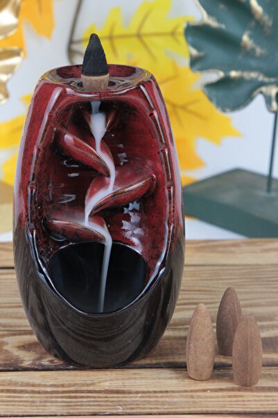 moryconcept Tütsülük Geri Akışlı Şelale Model & 3 Adet Konik Tütsüler Set