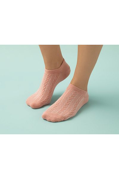 English Home Γυναικείες κοντές κάλτσες Pink Samara Cotton 36-40