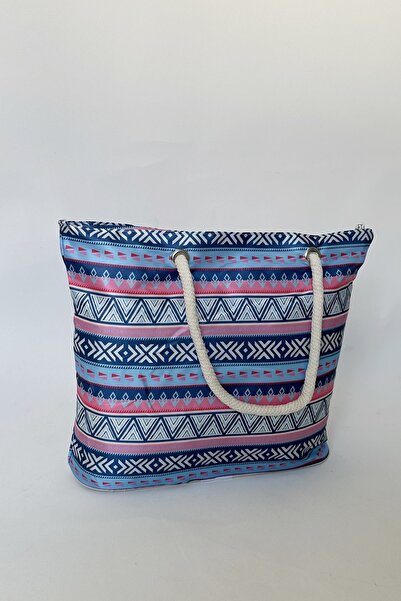 chantacim Zigzag Patterned Women's Beach Bag
