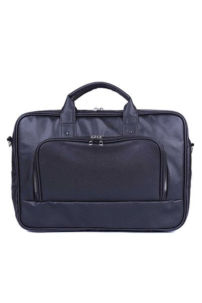 Beutel 15.6" - 17.3" Black Faux Leather Briefcase Notebook Laptop Bag