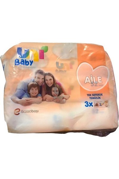 Uni Baby Family Wet Wipes 3 X 52 Sheets