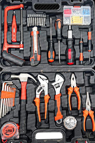 MOONSHOP 105 Piece Special Practice Steel Professional Tool Set Tooling Pliers Set