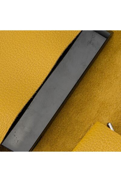 PLM Leather Cable Accessory Carrying Bag Fl12 Yellow