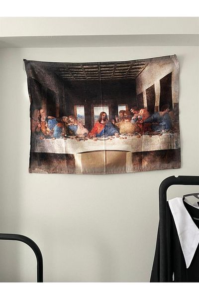 Planet Butik The Last Supper - Leonardo Da Vinci Wall Cloth - Wall Tapestry I 70 X 100 Cm