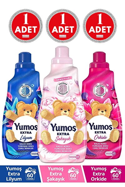 Yumoş Extra Konsantre Çamaşır Yumuşatıcısı Şakayık 1440 Ml X1+orkide X1+ Lilyum X1 Set