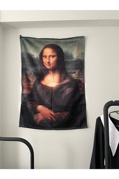 Planet Butik Mona Lisa - Leonardo Da Vinci Wall Cloth - Wall Tapestry I 70 X 100 Cm