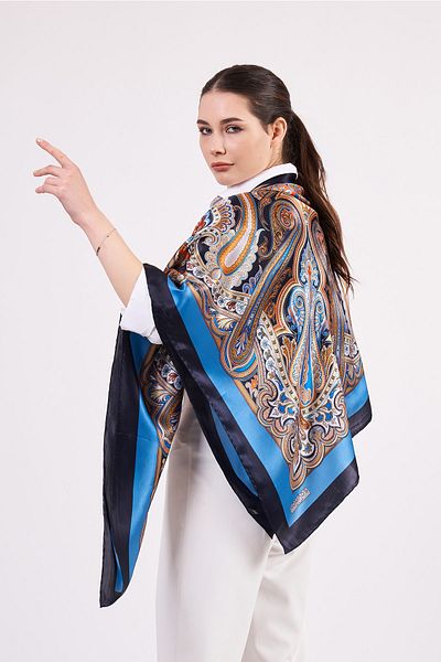 Nomads Felt Pure Silk Shawl| 140 cm| Etro Pattern 1