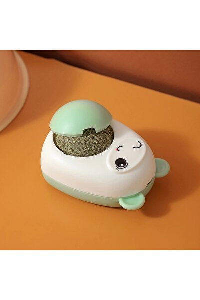 Mixpet Green Natural Catnip Ball - With Animal Figure and Lid for Cats