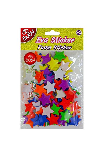 Bubu Bu-bu Stickers Eva Yıldız Orta Karışık -sts039