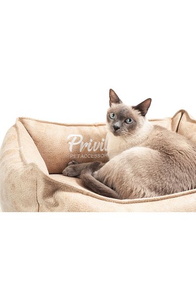 Privilege Premium Visco Cat Bed Camel Small 40x50x22 Cm