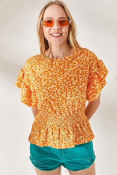 Olalook Bluse - Orange - Regular Fit