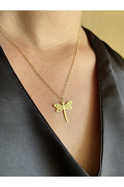 Armeks Altın Renk Gümüş Yusufçuk Kolye - Gümüş Yusufçuk Kolye - Yusufcuk Koly...