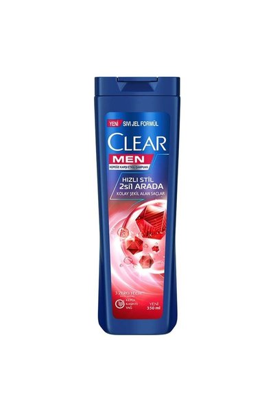 Clear Men Anti-Dandruff Effect Shampoo Fast Style 2 in 1 Easy Shaping Hair 35...