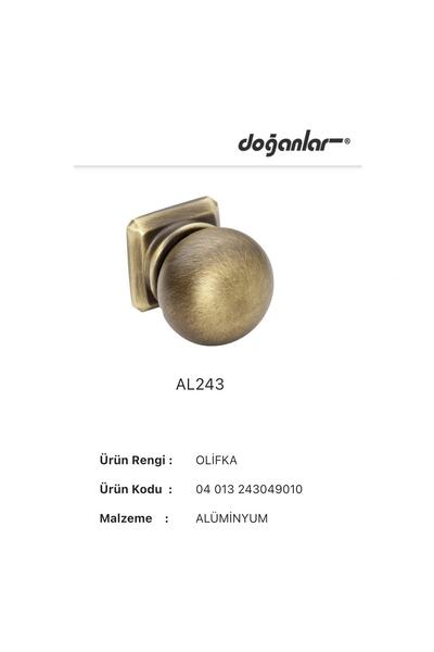 EYM Doğanlar Al-243 Mânere de mobilier Buton unic cu șurub Olifka Galben antic