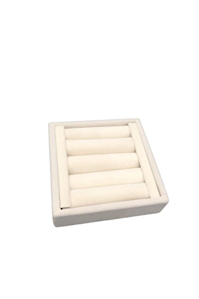 Aydın Decor New Domestic Small Size Suede Sausage Cream Ring Stand (AYDİNDECOR)