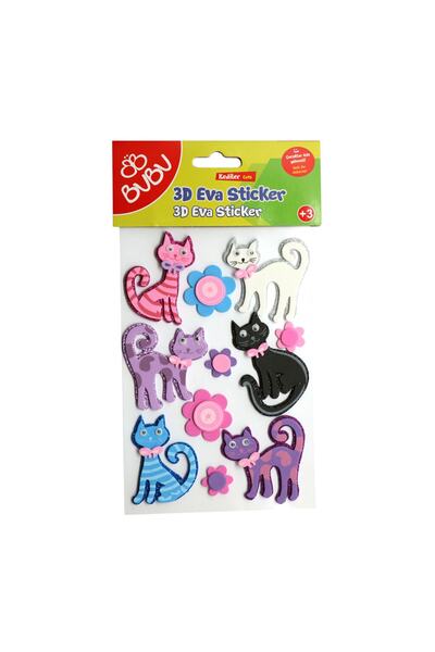 Bubu Bu-bu 3d Eva Sticker Karışık Hayvanlar -sts040