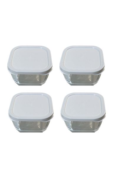 Paşabahçe 53223 Snowbox 4 Pieces Glass Storage Container 275cc