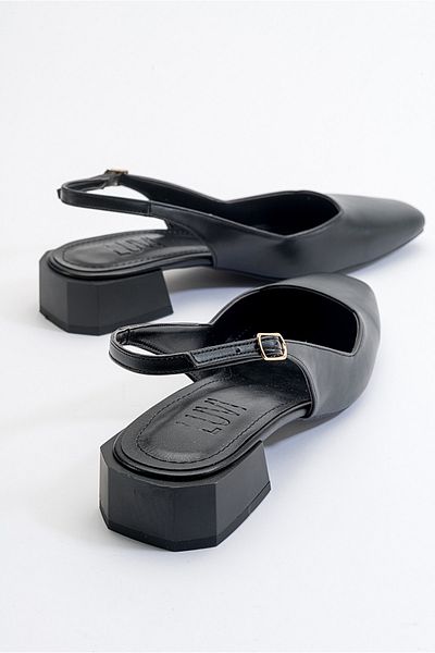 LuviShoes State Black Skin Damen-Schuhe mit Absatz