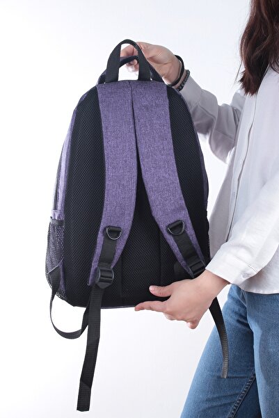 By Hakan Esc 307 Rucsac de școală unisex Student Călătorii zilnice Vacanță Sport Drumeții Călătorii Călătorii Camping Violet
