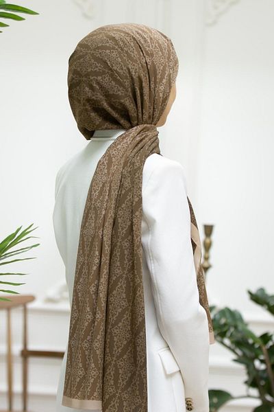 Vissona Γυναικείο σάλι πολυτελείας Medina Silk Mink-2