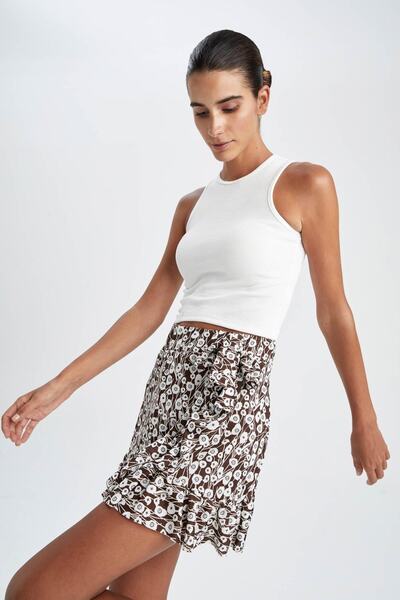 DeFacto Bavlněná sukně Regular Fit