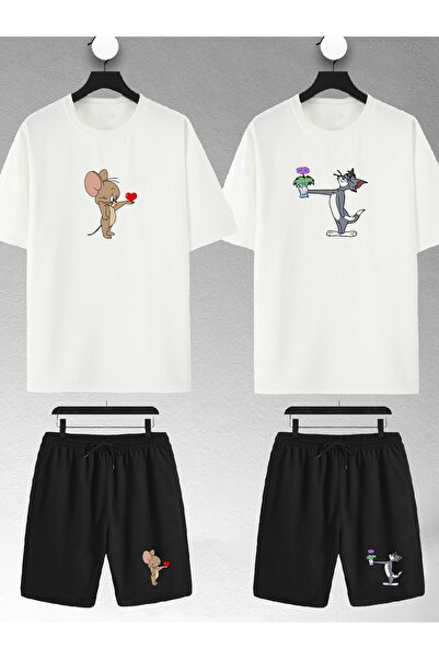 macklin للجنسين النساء الرجال الأزهار توم وجيري مطبوعة عاشق زوجين مزيج تصميم ...