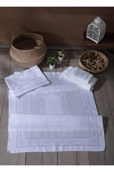 mihriban 4-Piece Etamin Towel - Bundle - Prayer Rug Set