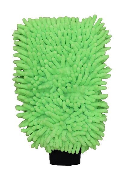 DNS HOME 1Pc Green Pasta Microfiber Cleaning Double Sides Glove Mop And Car Washing Drying Glove Mop