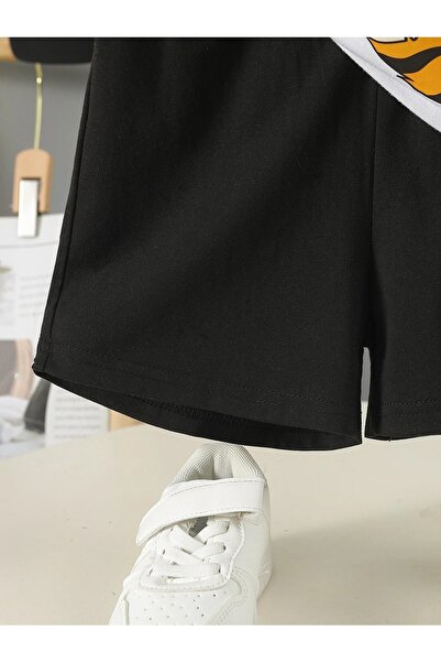 LePold Erkek Çocuk Kaplan Desenli Tişört Ve Şort Takım