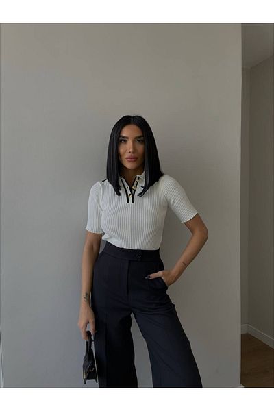 De Pose Dámské tričko Polo Neck s krátkým rukávem Premium Trend
