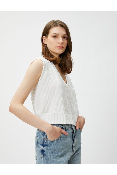 Koton Crop V-Neck Undershirt