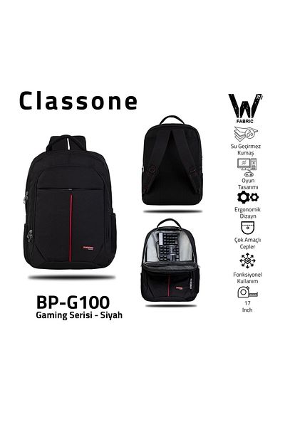 Classone حقيبة ظهر للكمبيوتر المحمول مقاس 17 بوصة متوافقة مع Bp-g100