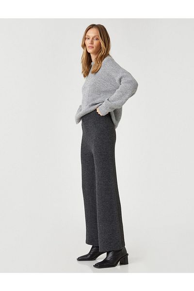 Koton Strickhose mit weitem Bein und elastischem Bund