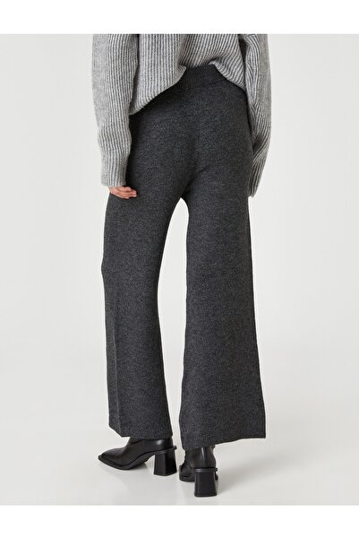 Koton Knitwear Trousers Wide Leg Elastic Waist