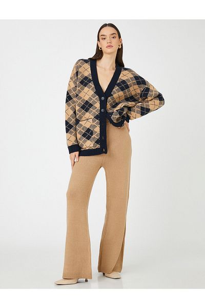 Koton Strickhose mit weitem Bein und elastischem Bund