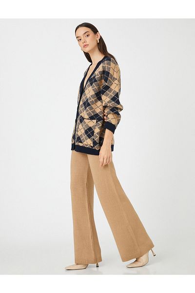Koton Strickhose mit weitem Bein und elastischem Bund