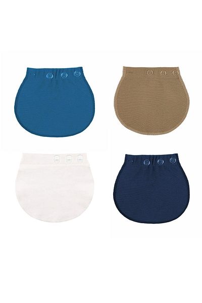 Pimobile Extensor de talie pentru pantaloni de maternitate-extensor de pantaloni pentru femei Albastru-bej-alb-albastru închis 4 culori