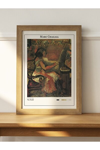 Mudi Store Marc Chagall The Model Poster Çerçevesiz Sanatsal Ünlü Ressam Poster
