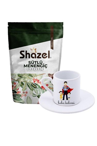Shazel Menengic Coffee with Milk 200 gr+ Superman Dad Turkish Coffee Cup